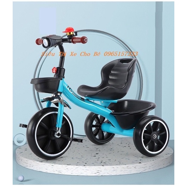 Xe đạp 3 bánh, xe đạp trẻ em có đèn nhạc, có giỏ đồ lớn cho bé SYD 618