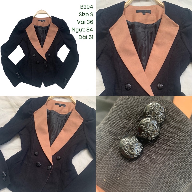 Áo vest/blazer nữ B294 form ngắn 2hand Hàn si tuyển ảnh thật