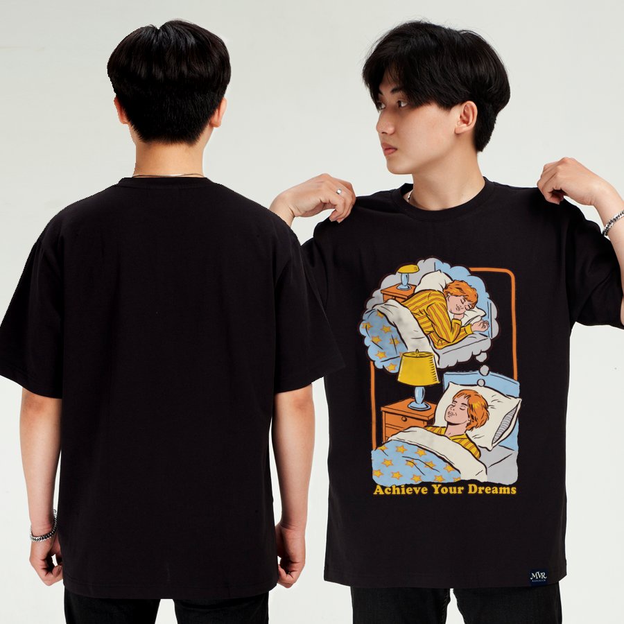 Áo thun unisex style Mỹ nam nữ tay lỡ Cotton thoáng mát loạt phim kinh dị Giấc mơ của chàng trai MVR KK3863
