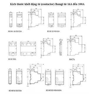 Khởi động từ contactor 1 pha 63A/ 220v BomGi