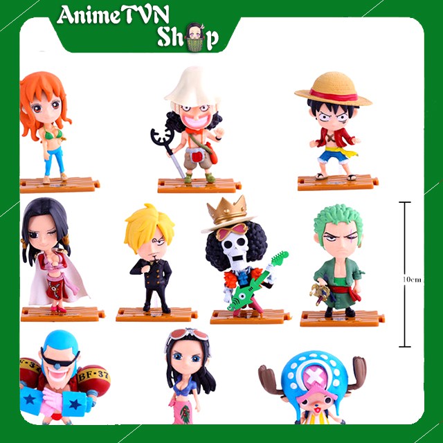 (Có lẻ) Set 10 Mô hình Fingure Anime/Manga One Piece - Đảo hải tặc Phong cách chi bi Siêu xinh