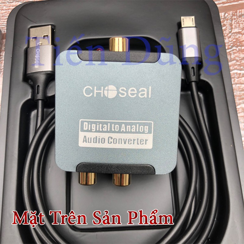 Bộ Chuyển Đổi Âm Thanh Quang Digital to Analog AV Choseal Tặng Kèm Dây Quang 4.0 Choseal Hàng Chính Hãng