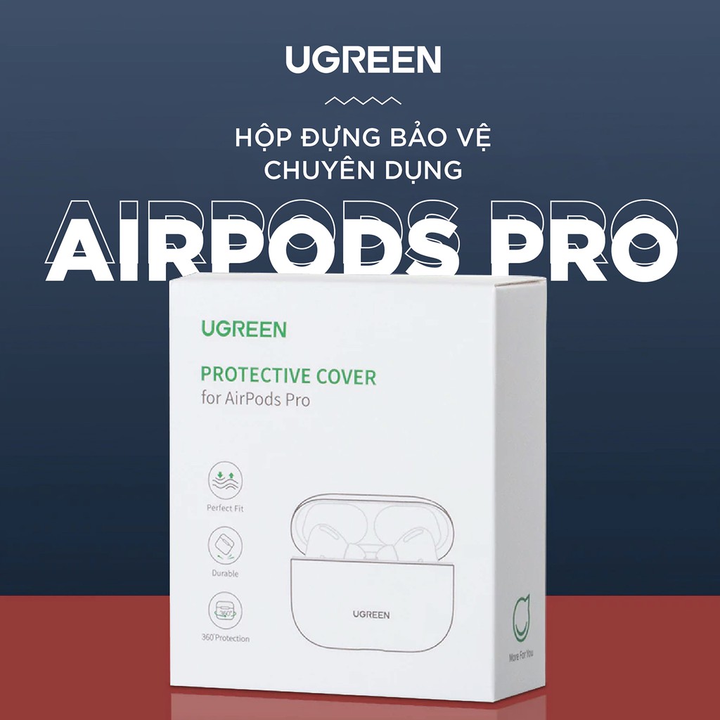 Hộp đựng bảo vệ chuyên dụng cho tai nghe Airpods Pro hỗ trợ sạc dây và không dây UGREEN LP324 80513