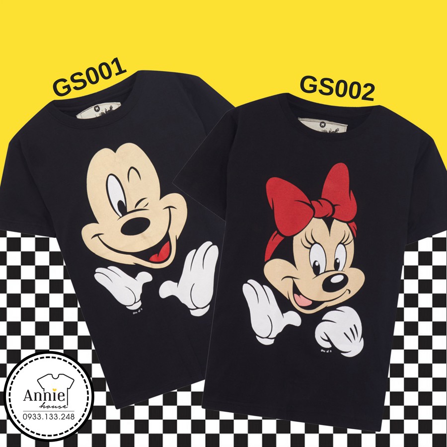 Áo thun hoạt hình Thái Mickey,Minnie GS001 GS002 | Shopee Việt Nam