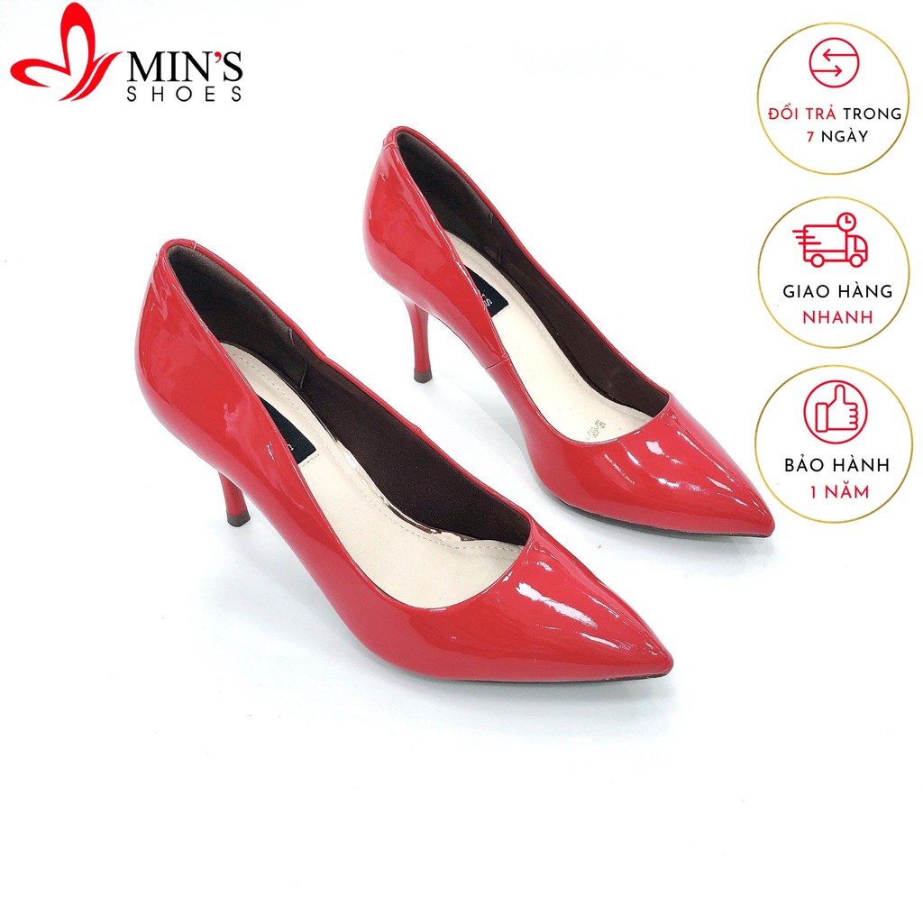 Min's Shoes - Giày D337 Đỏ Bóng