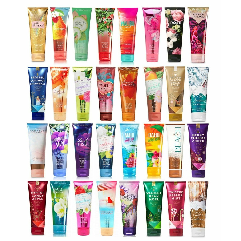 Nhiều Mùi | Kem Dưỡng Thể Mịn Da Tăng Cường Dưỡng Chất Bath & Body Works Body Cream (226g)