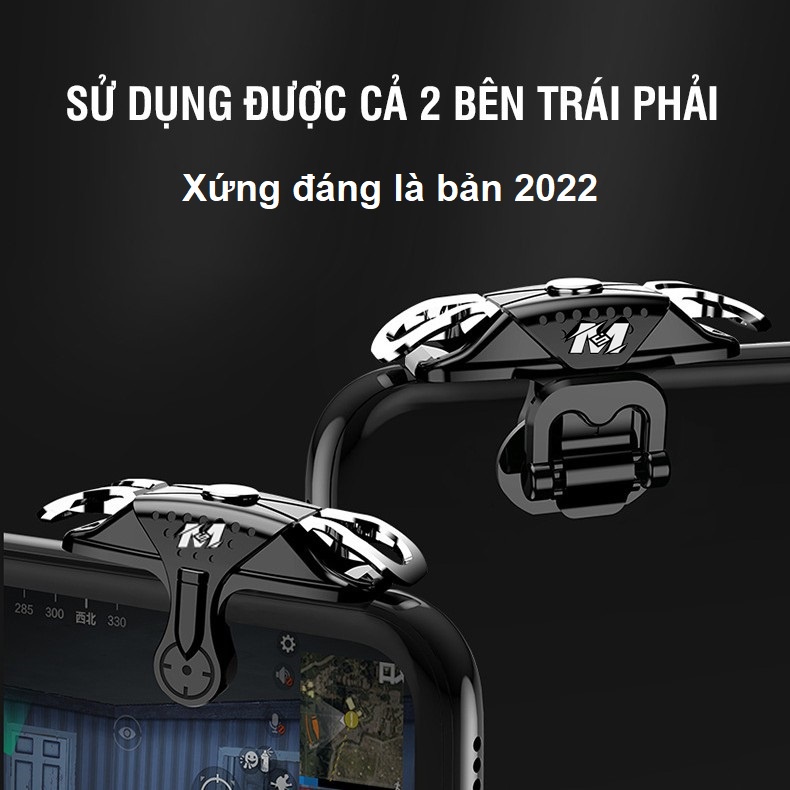 Nút  bắn Pubg,FF, ROL,..siêu nhạy, nút bấm X10.1 gắn chơi game điện thoại Tặng 4 găng tay chơi game chống mồ hôi gami