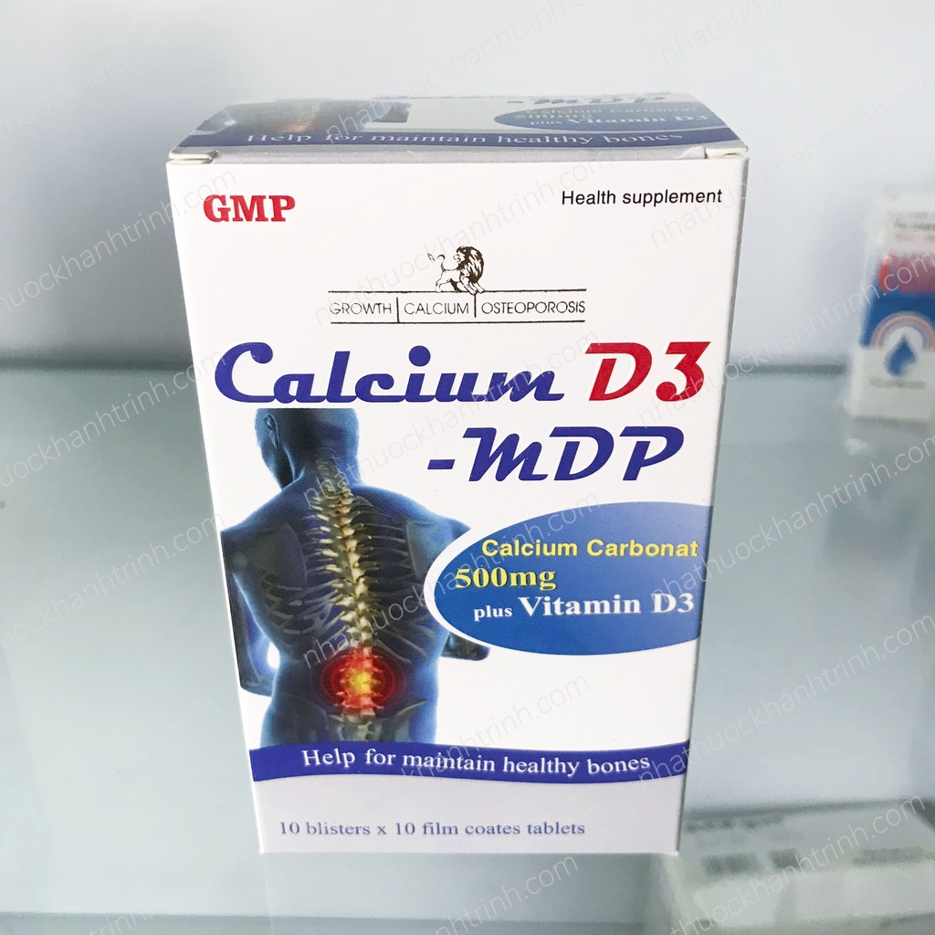 Hộp 100 viên Viên uống Calcium D3 MDP - Bổ sung calci và vitamin D