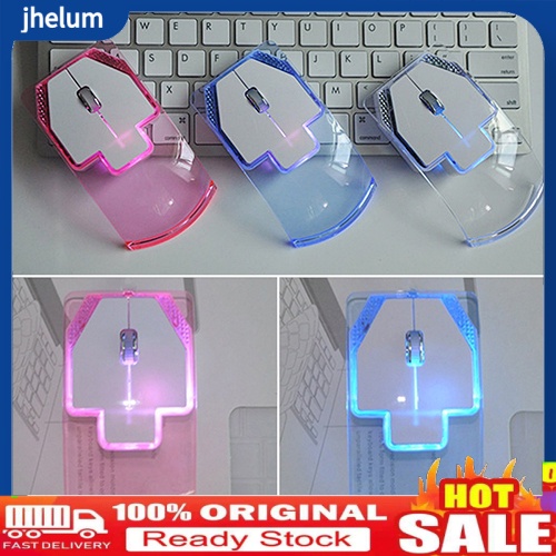 Chuột Không Dây Trong Suốt Siêu Mỏng 2.4GHz Cho PC/Laptop