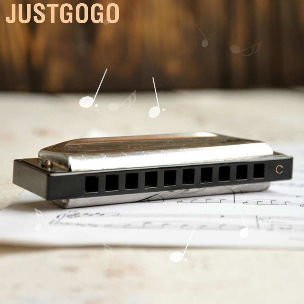 Justgogo C Key Mouth Organ Festivel Gift Wind Instrument Professional Fine Polishing