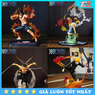 Mô hình Luffy Zoro Sanij Ace One Piece cao 18cm