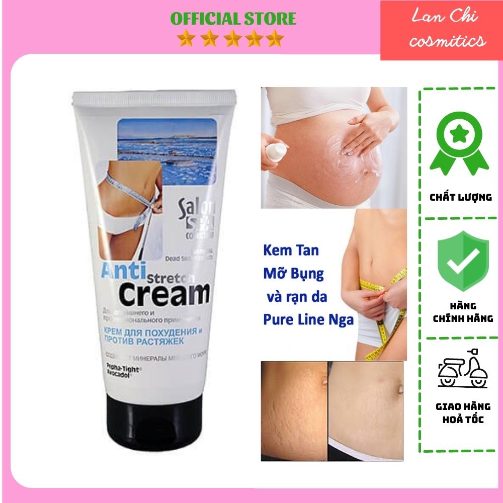 Kem xóa rạn da PURE LINE - Giúp làm mờ vết rạn da và tan mỡ bụng đến 97% của Nga