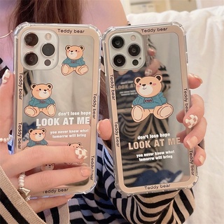 Ốp lưng gương chống sốc teddy bear đủ dòng máy- h011