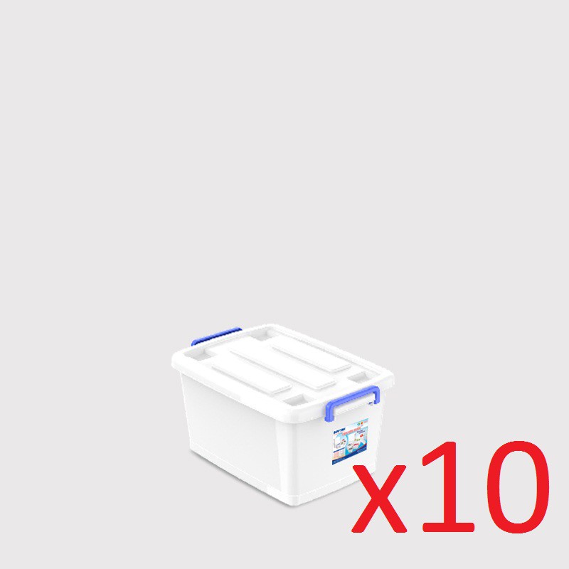 Bộ Combo 10 thùng nhựa vuông đựng đồ đa năng Duy Tân 30 Lít ( Có bánh xe )