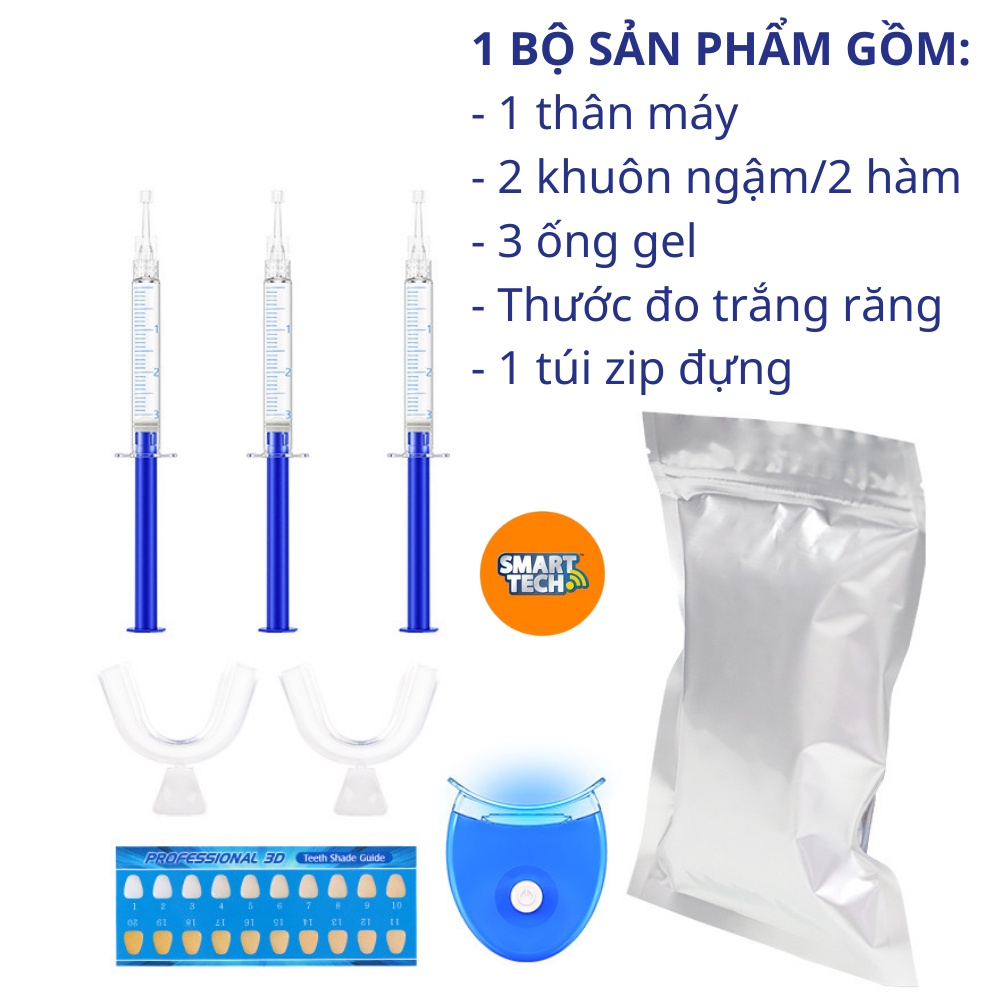 Bộ Kit Làm Trắng Răng Smile Kit 20 Minute S1 không ê buốt máy làm trắng răng tại nhà, không chứa Oxy già