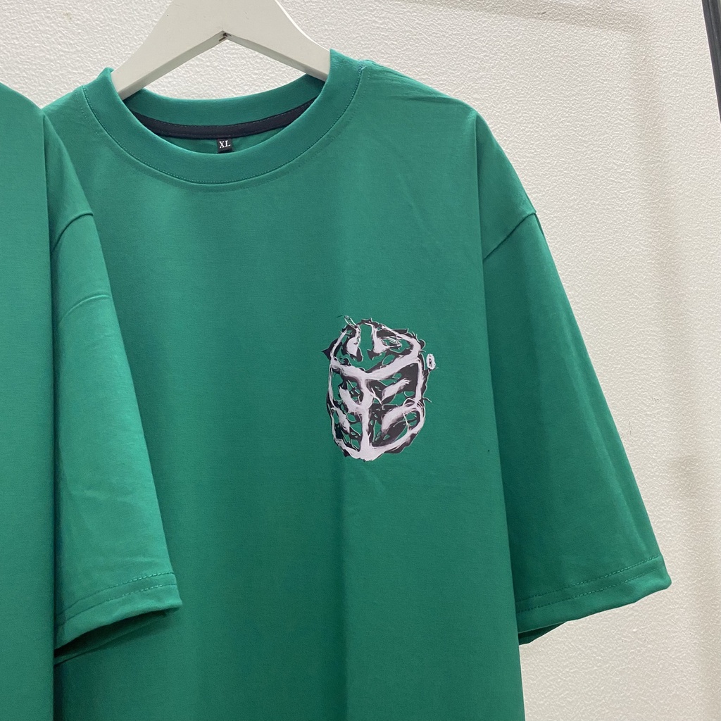 Áo thun tay lỡ SWE KHÓI ĐEN XANH LÁ ĐẬM to KKIMSHOP , Áo thun unisex nam nữ form rộng oversize chất liệu Cotton Thái