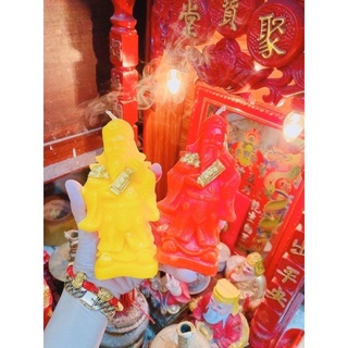 Nến t.h.ầ.n t.à.i đỏ vàng may mắn Thái Lan