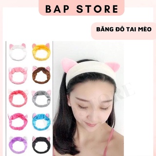 Băng đô rửa mặt, băng đô cài tóc nữ skincare tai mèo cute dễ thương thời trang Hàn Quốc BD01