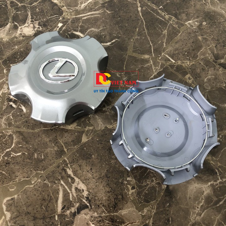 01 CHIẾC Logo chụp mâm, ốp lazang bánh xe ô tô Lexus LX570 Đời từ 2009-2014 -  MÀU XÁM