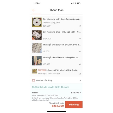 Combo phụ kiện macrame và thanh gỗ cho người mới bắt đầu 2022