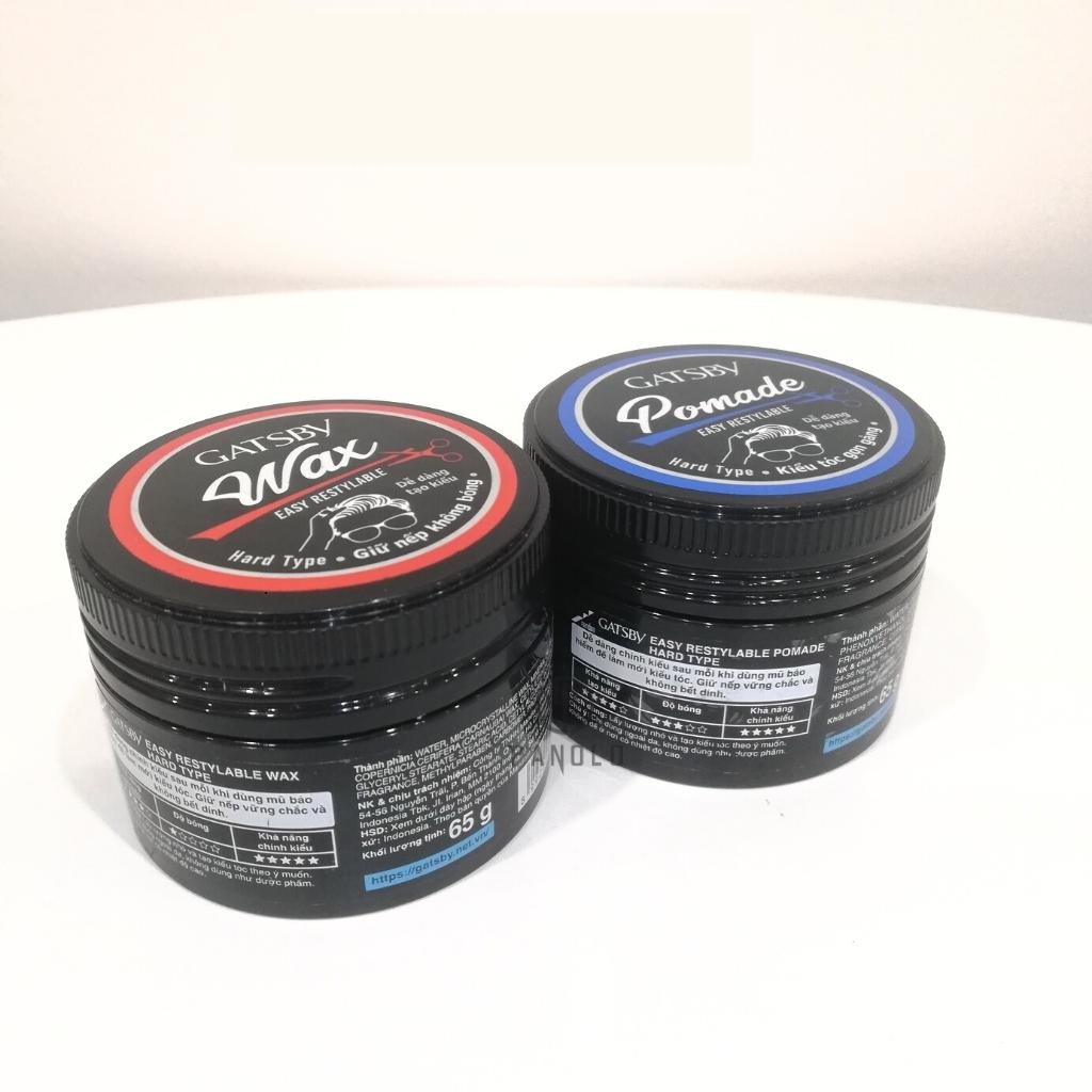 Sáp vuốt tóc nam GATSBY EASY RESTYLABLE POMADE HARD TYPE 65G