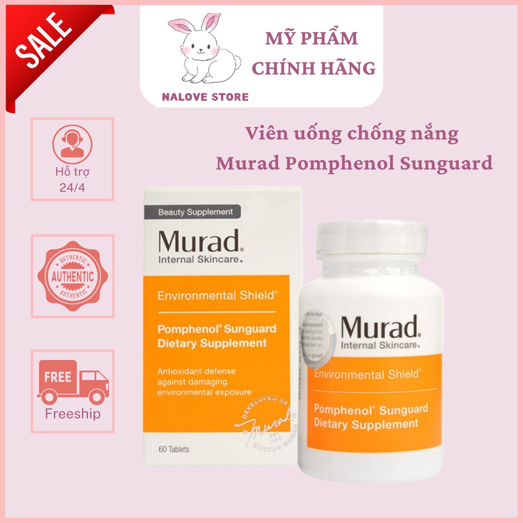 Viên Uống Chống Nắng Nội Sinh Murad Chiết Xuất Từ Quả Lựu Pomphenol Sunguard Dietary Supplement