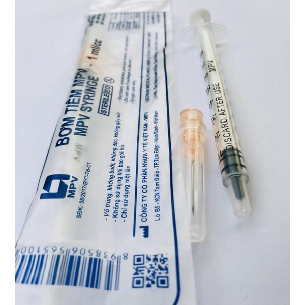 Lẻ 1 Bơm tiêm MPV 1ml 25G 26G 13mm xilanh 1cc tiết kiệm tinh chất tiêm prp lắp đầu kim meso 30G 34G