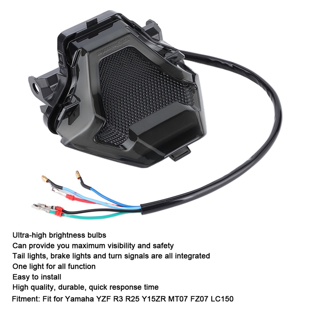 Đèn Hậu Gắn Đuôi Xe Mô Tô Yamaha Yzf R3 R25 Y15Zr Mt07 Fz07 Lc150