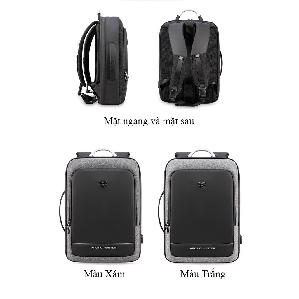 Balo doanh nhân cao cấp Arctic Hunter B00227 17 inch mở rộng/không mở rộng