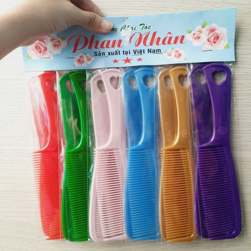 Vỉ 12 lược chải ngôi sao màu trong 20cm (có nhiều mẫu chọn)