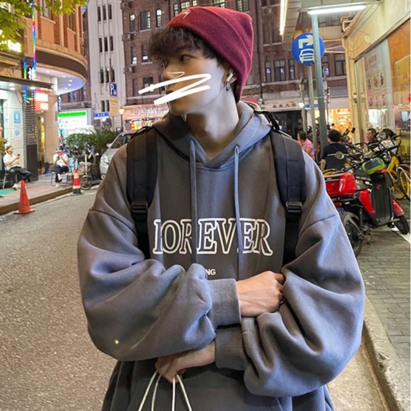 Áo Khoác Hoodie Nỉ Có Mũ Form Rộng FOREVER Nhiều Màu Unisex Nam Nữ Ulzzang HD07