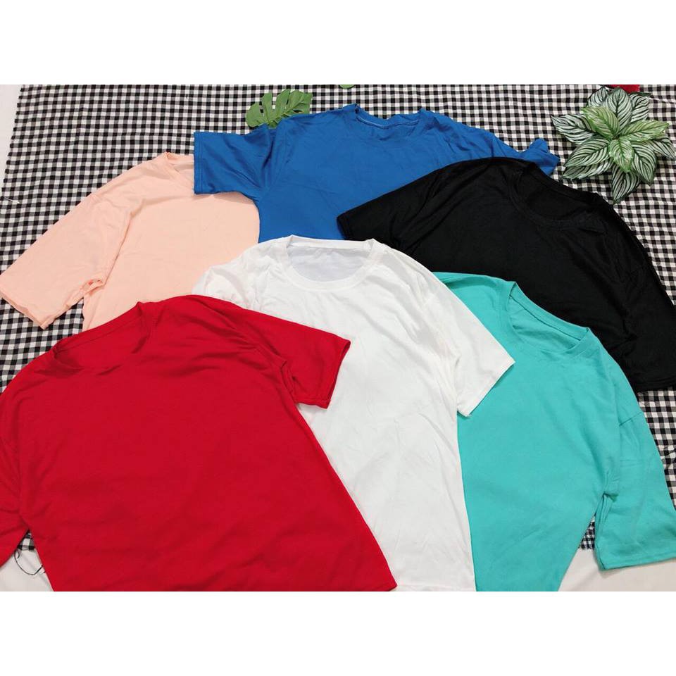[ xả kho ] HS Áo thun trơn thụng nhiều màu