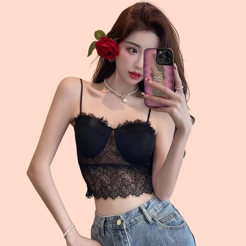 Áo Bra Ren Dáng Dài Quyến Rũ Sexy Su Official, Áo Lót Nữ Mút Mỏng 2 Dây 2206
