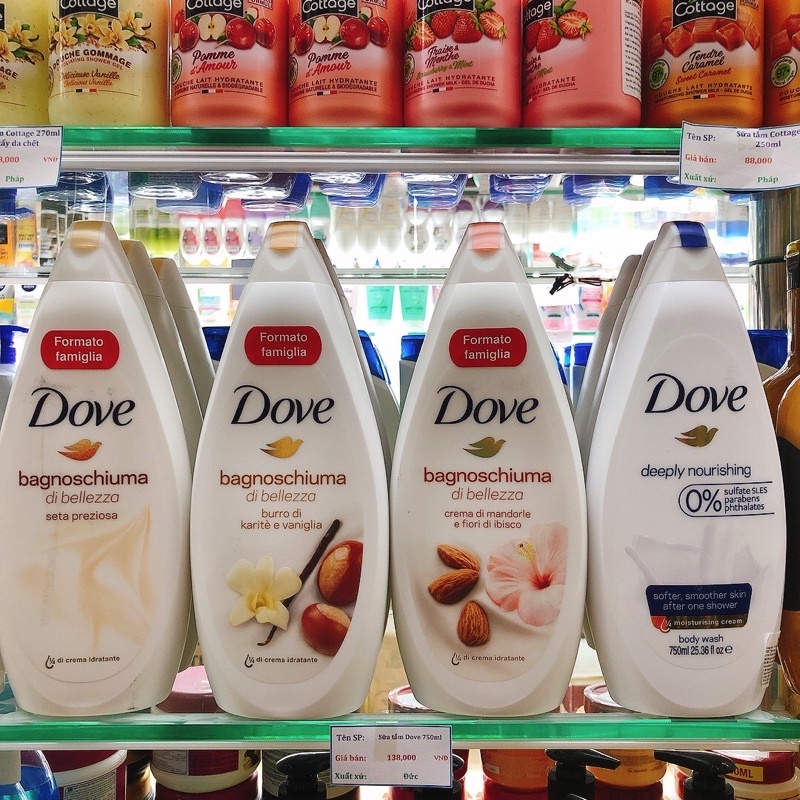 [Hàng Châu Âu ] Sữa tắm Dove Bagnoschiuma 700ml
