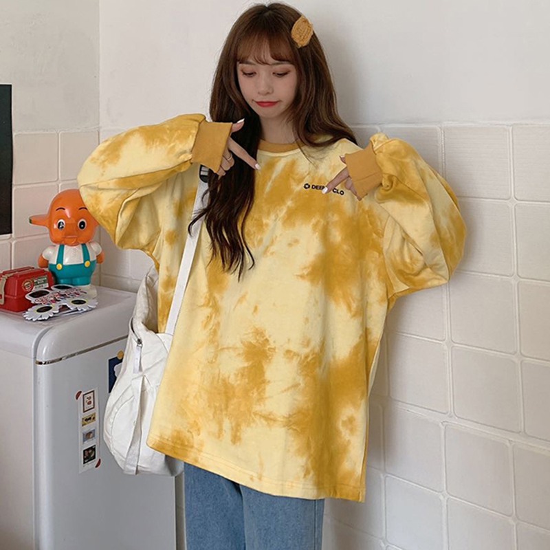 Áo Thun Nữ Dài Tay Cổ Tròn Thời Trang Hàn