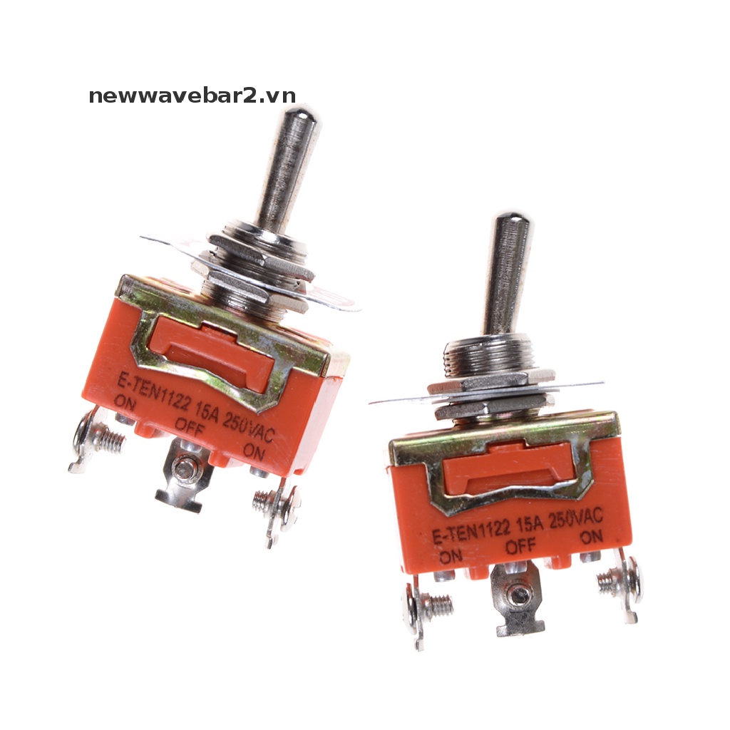 2 Công Tắc 3 Bước Màu Cam SPDT 250V 15A ON-OFF-ON