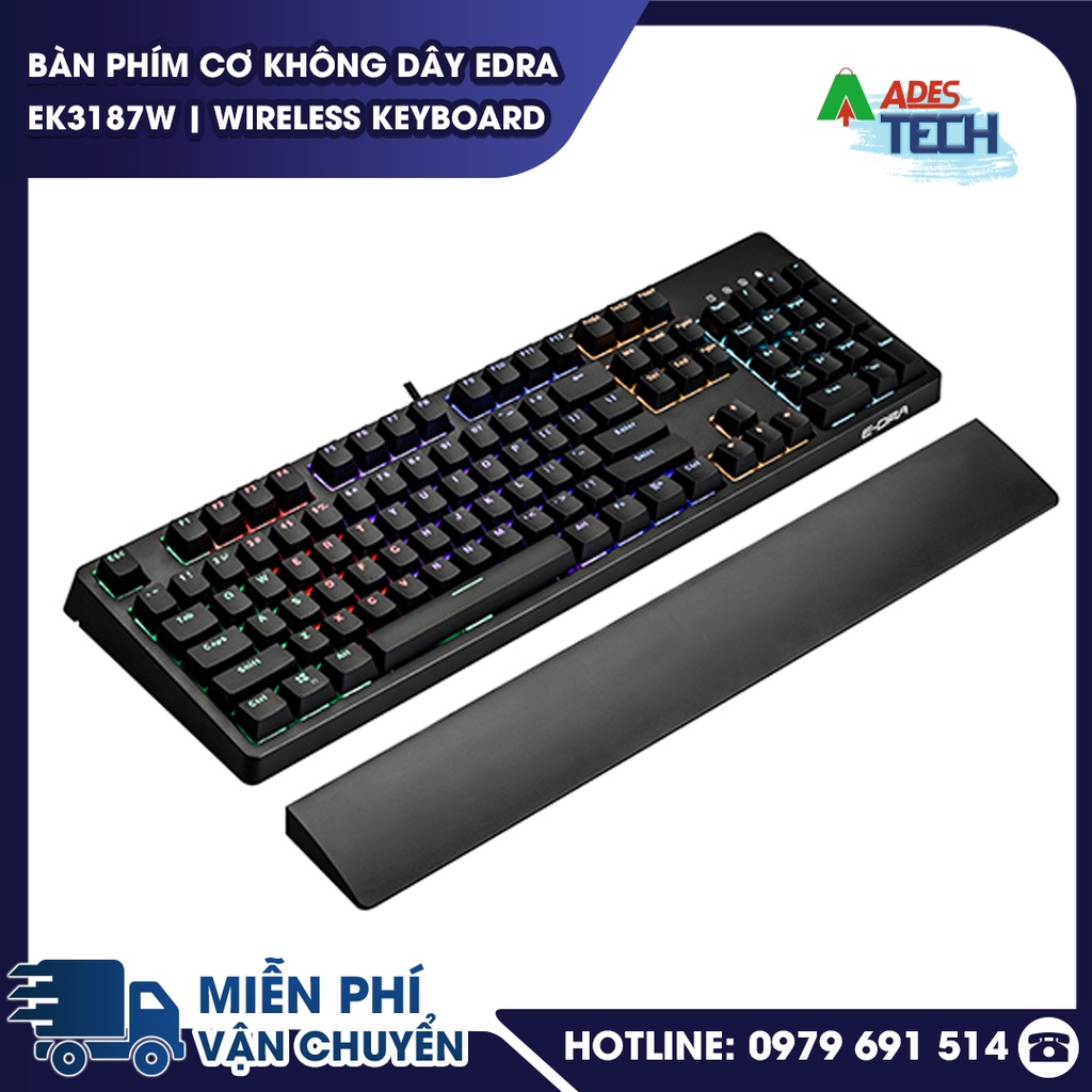 Bàn Phím Cơ Không Dây EDRA EK3187W | Wireless Keyboard