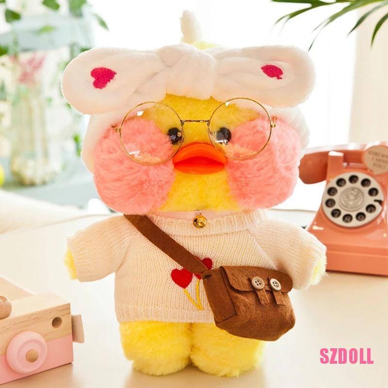 Thú Nhồi Bông 30Cm Hình Chú Vịt Vàng Hoạt Hình Lalafan Cafe