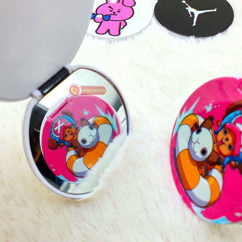 IRing gương cầm tay, dán lưng điện thoại có sẵn keo 2 mặt 3M