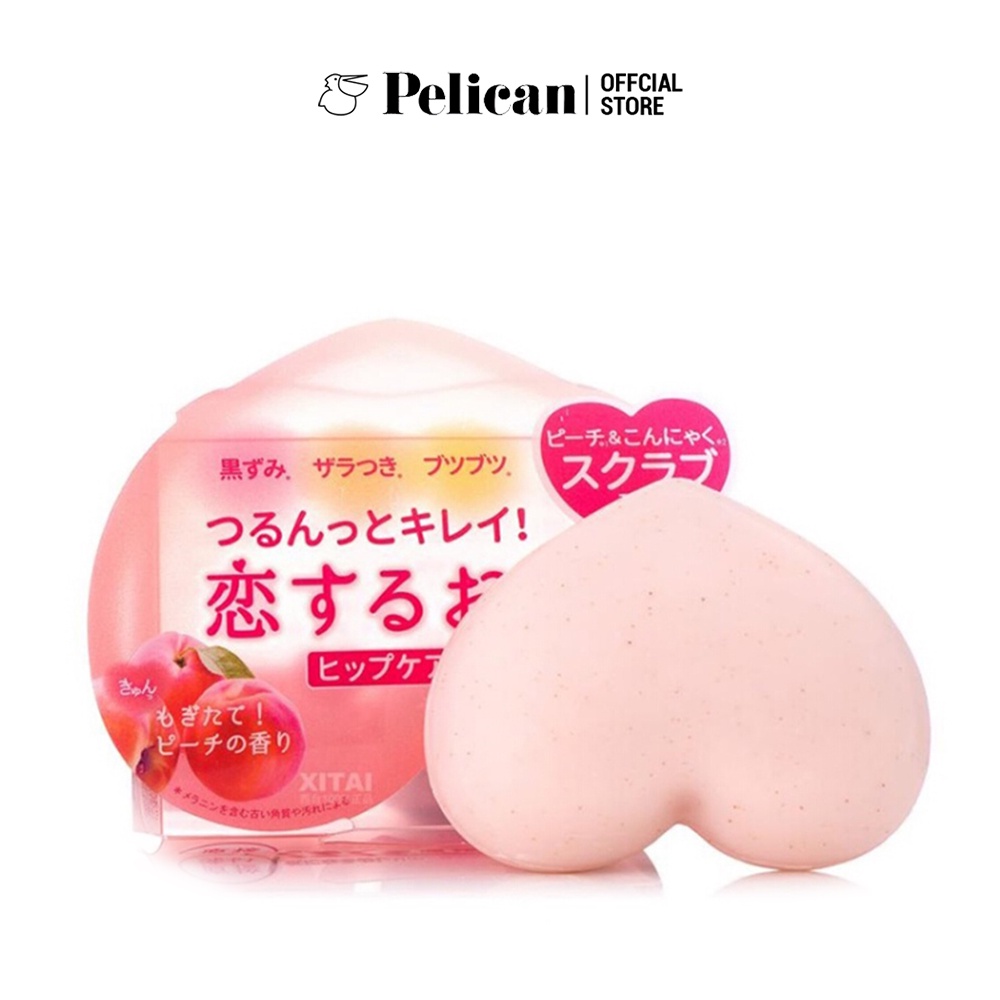 Xà phòng ngừa thâm mông và làm sạch cơ thể Pelican Hip Care Scrub Soap 80g