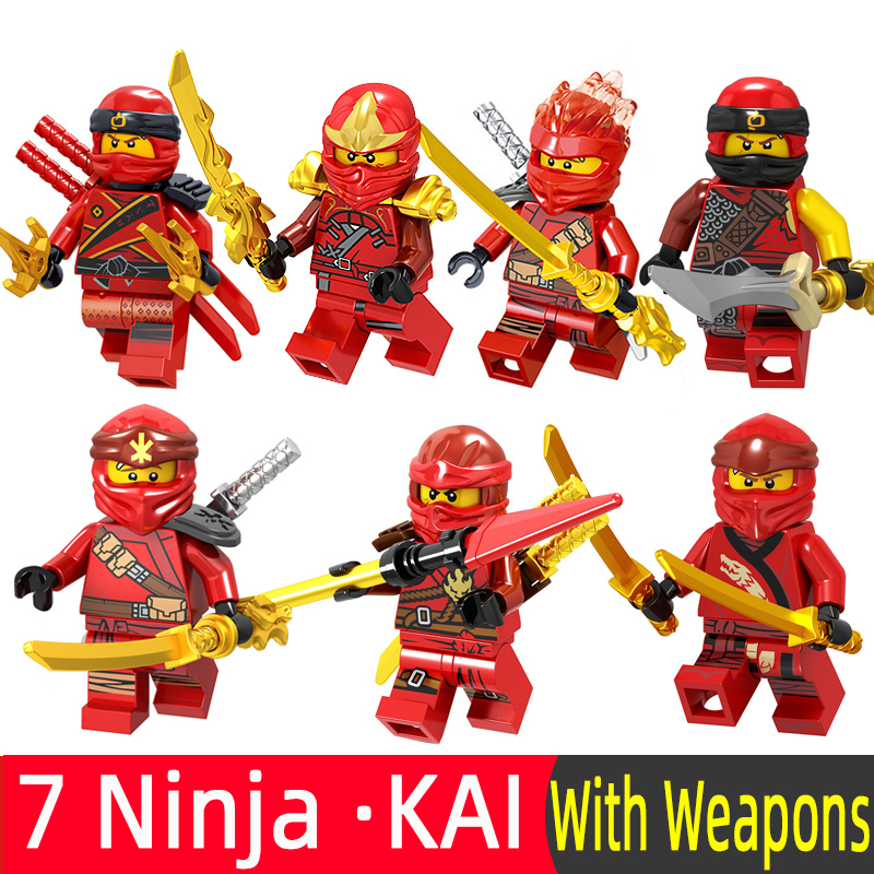 7 cái Ninjago Minifigures Lloyd Jay Zane Kai Cole Nya Harumi Tương thích Lego Ninja Movie Building Blocks Đồ chơi cho trẻ em