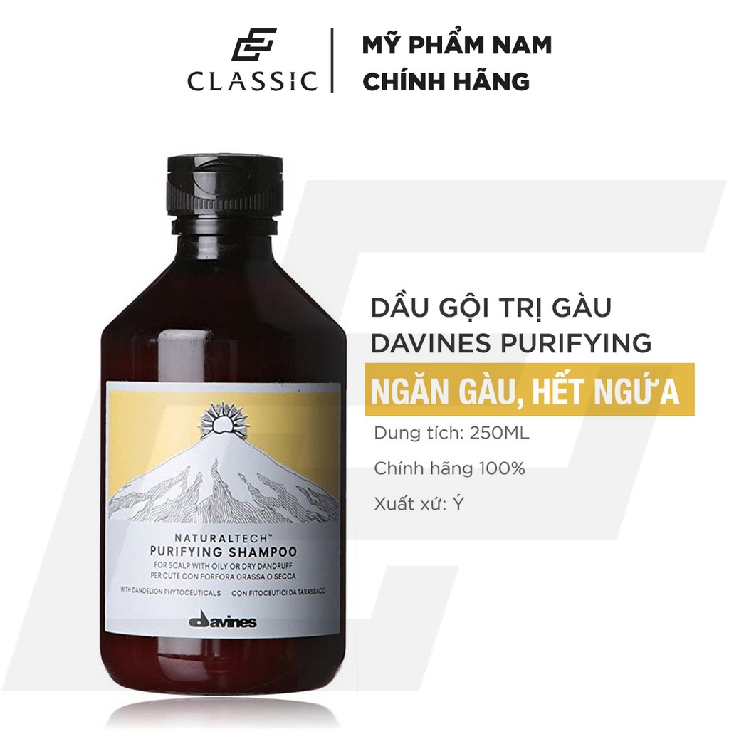 Dầu Gội Ngăn Gàu Davines Purifying 250ml