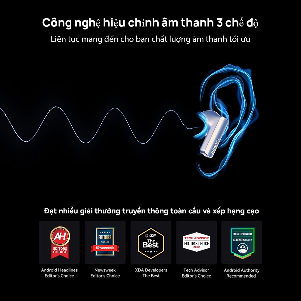 Tai nghe Bluetooth HUAWEI FreeBuds Pro 2 | Loa kép | Chống ồn chủ động thông minh 2.0