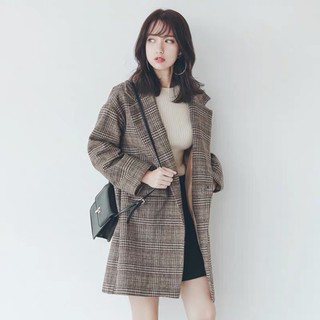[Hàng oder 10-15 ngày về] Áo dạ kẻ