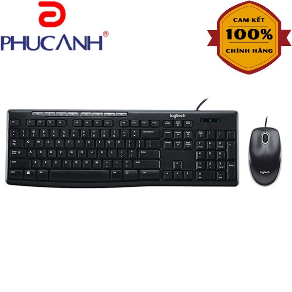 Bộ bàn phím chuột có dây Logitech MK200