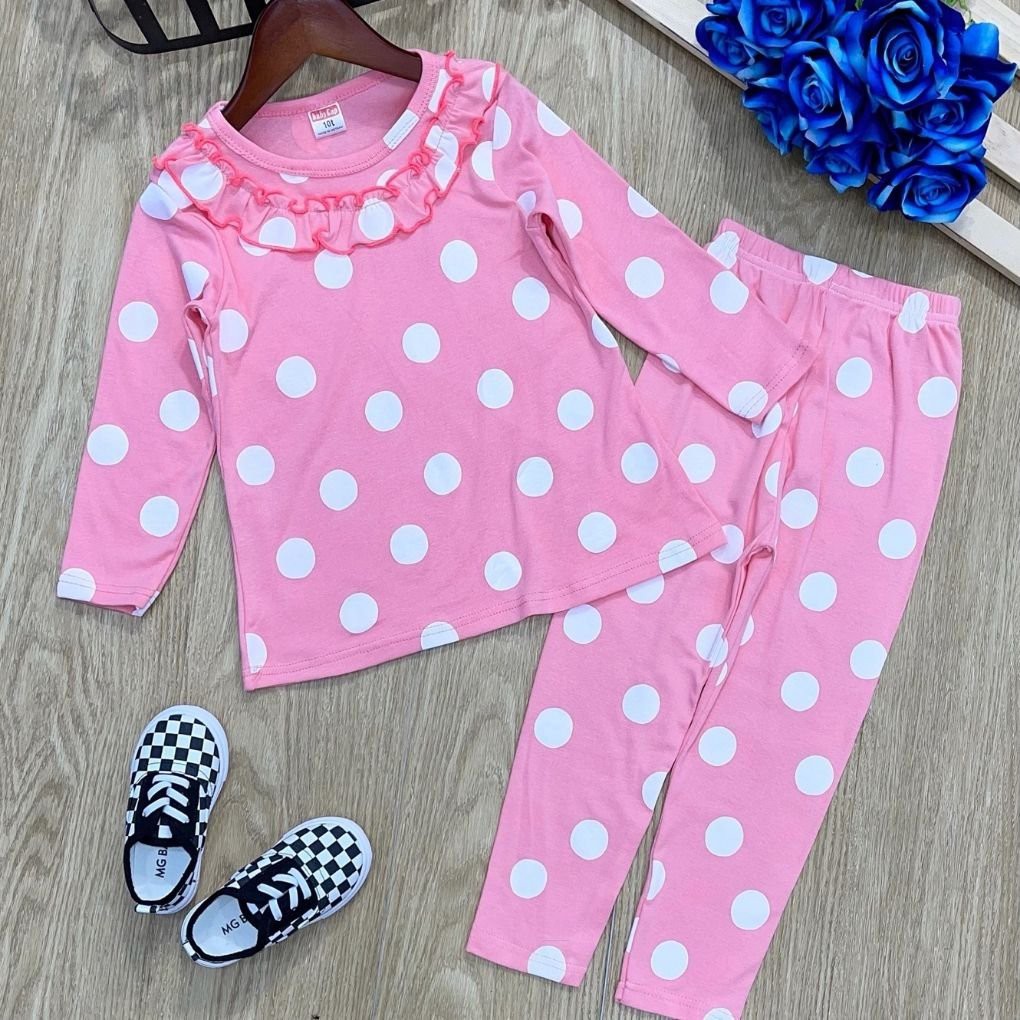 Đồ bộ dài tay bé gái ❤bộ bé gái tay dài size đại cotton borrip Jennie kids J344