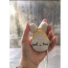 ( chọn mẫu + gắn tên) túi đựng tỏi hình con thỏ