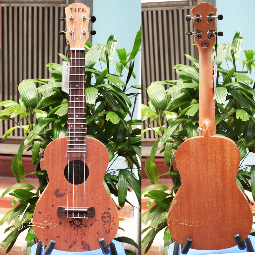 Đàn ukulele gỗ chính hãng Yael size Concert - BABY TRĂNG SAO- vinaguitar phân phối chính hãng