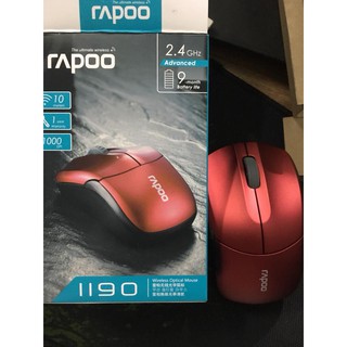 CHUỘT QUANG KHÔNG DÂY RAPOO 1190 ĐỎ (CHUẨN CHỈNH CHÍNH HÃNG, UY TÍN, RẺ, TỐT, SẢN PHẨM Y NHƯ HÌNH)
