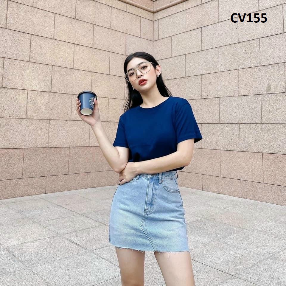 Chân váy chữ A loại jean co giãn CV155
